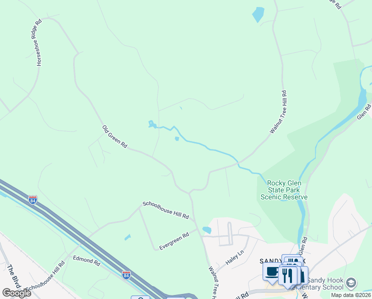 map of restaurants, bars, coffee shops, grocery stores, and more near 8 Old Green Road in Newtown