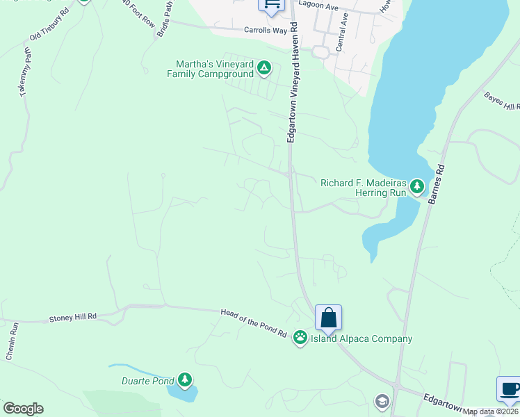 map of restaurants, bars, coffee shops, grocery stores, and more near 218 Edgartown Road in Oak Bluffs