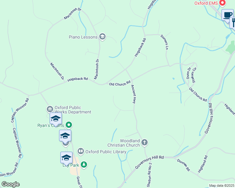 map of restaurants, bars, coffee shops, grocery stores, and more near 8 Kyle Court in Oxford