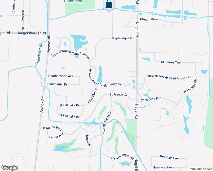 map of restaurants, bars, coffee shops, grocery stores, and more near 33632 Saint Francis Drive in Avon