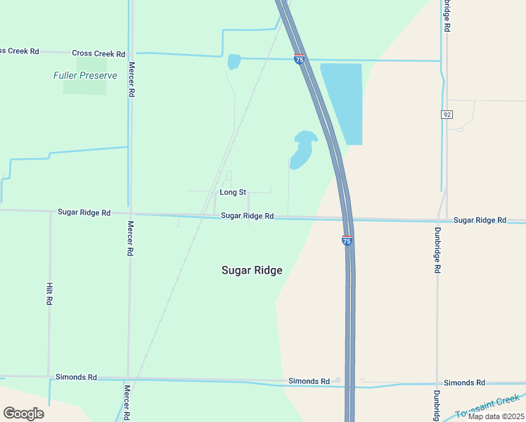 map of restaurants, bars, coffee shops, grocery stores, and more near 11513-11635 Sugar Ridge Road in Bowling Green