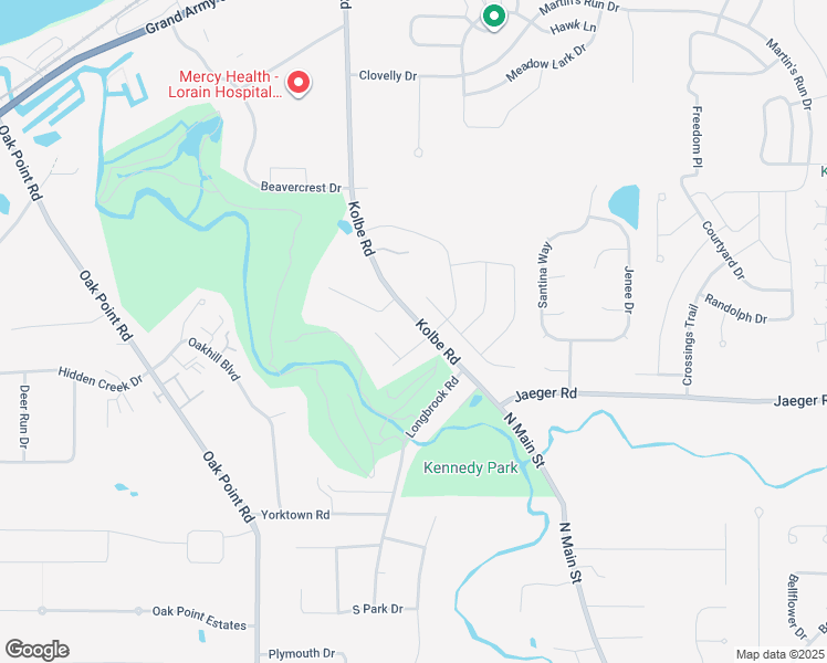 map of restaurants, bars, coffee shops, grocery stores, and more near 4310 Weathervane Drive in Lorain