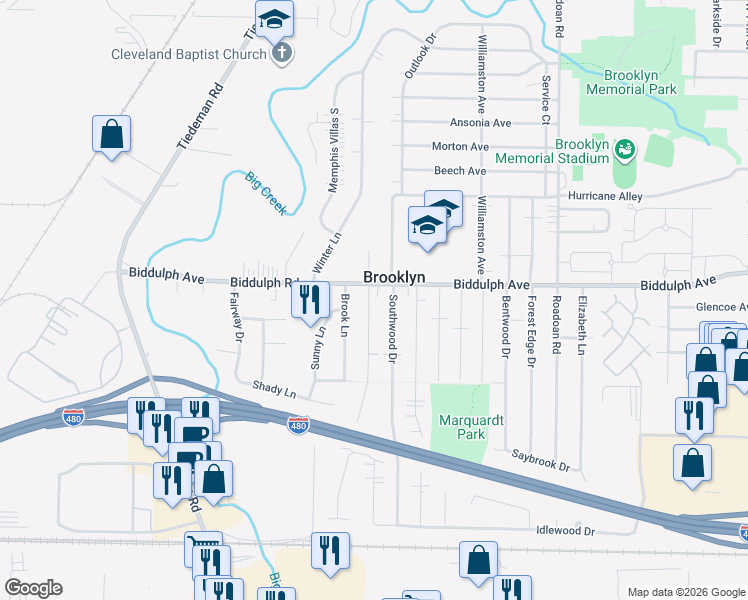 map of restaurants, bars, coffee shops, grocery stores, and more near in Brooklyn