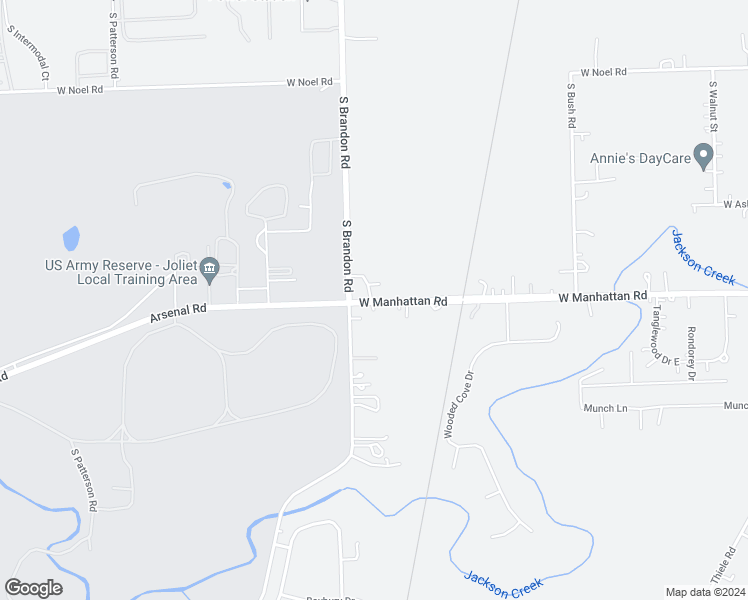 map of restaurants, bars, coffee shops, grocery stores, and more near 20336 West Manhattan Road in Elwood