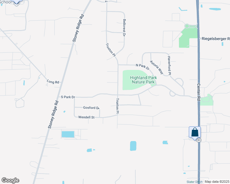 map of restaurants, bars, coffee shops, grocery stores, and more near 4072 Truxton Place in Avon