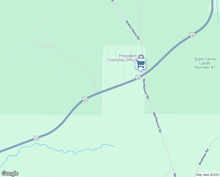 map of restaurants, bars, coffee shops, grocery stores, and more near 100 Miller Drive in Oil City