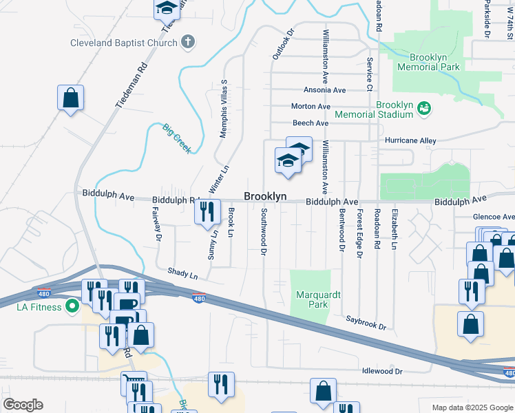 map of restaurants, bars, coffee shops, grocery stores, and more near in Brooklyn