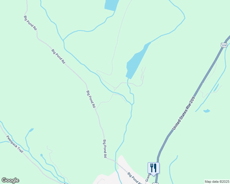 map of restaurants, bars, coffee shops, grocery stores, and more near 300 Big Pond Road in Huguenot