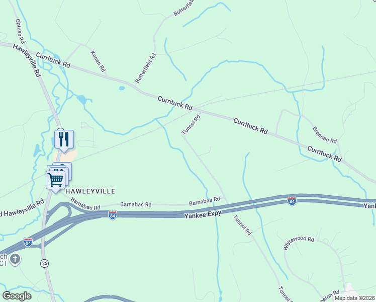 map of restaurants, bars, coffee shops, grocery stores, and more near 39 Tunnel Road in Newtown