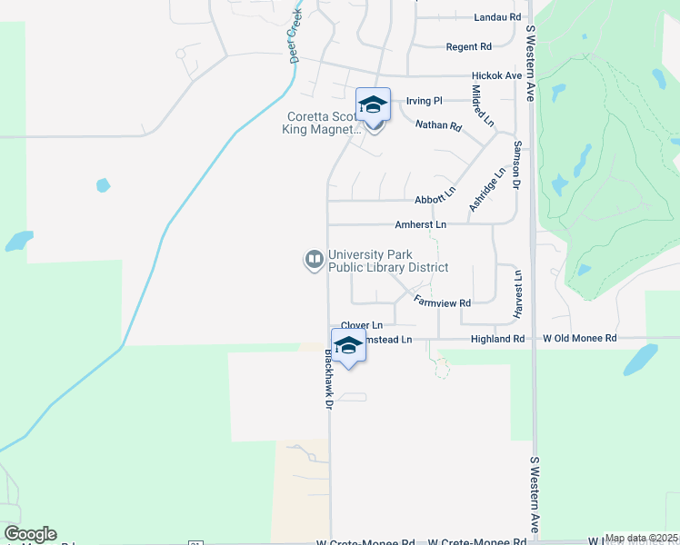 map of restaurants, bars, coffee shops, grocery stores, and more near 623 Farmview Road in University Park