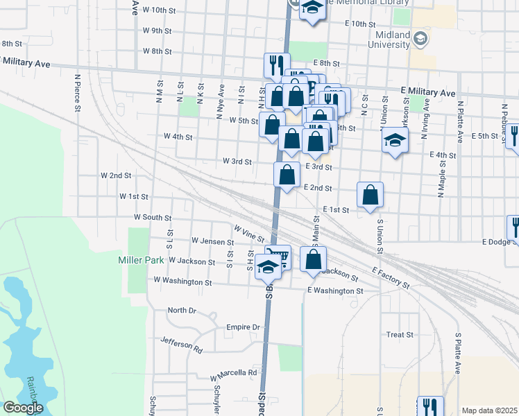 map of restaurants, bars, coffee shops, grocery stores, and more near in Fremont