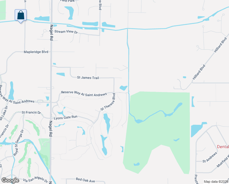map of restaurants, bars, coffee shops, grocery stores, and more near 4089 Saint Theresa Boulevard in Avon