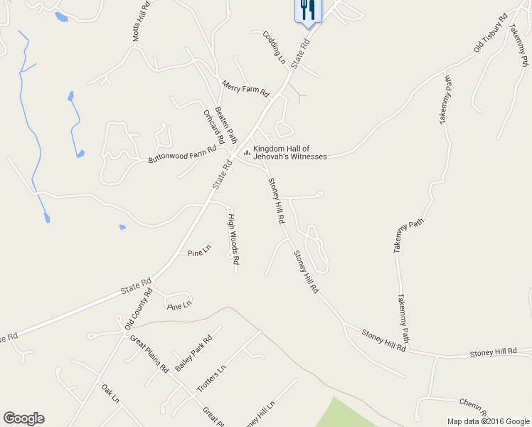 map of restaurants, bars, coffee shops, grocery stores, and more near 53 Stoney Hill Road in West Tisbury