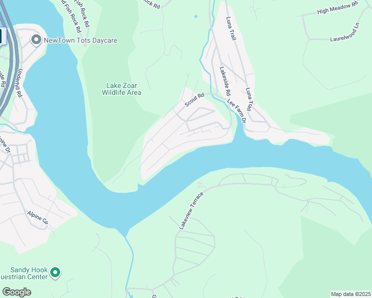 map of restaurants, bars, coffee shops, grocery stores, and more near 205 Lakemere Drive in Southbury