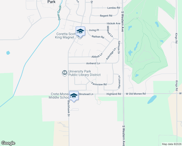 map of restaurants, bars, coffee shops, grocery stores, and more near 596 Farmview Court in University Park