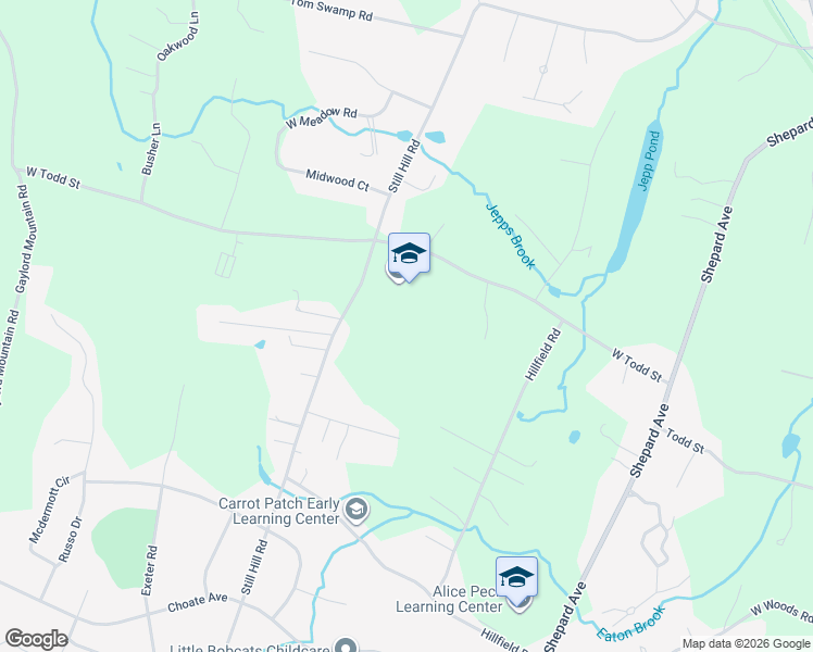 map of restaurants, bars, coffee shops, grocery stores, and more near 350 West Todd Street in Hamden