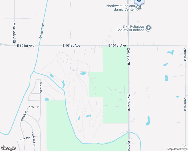 map of restaurants, bars, coffee shops, grocery stores, and more near 10285 California Ct in Crown Point