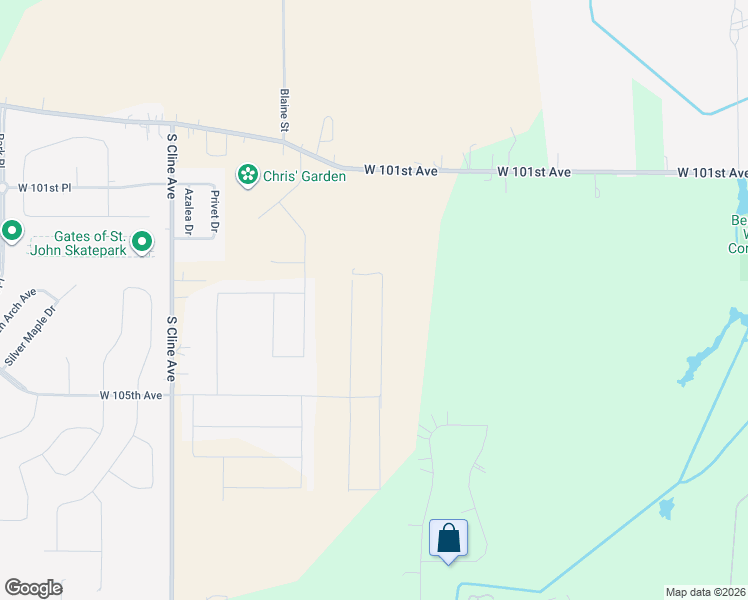 map of restaurants, bars, coffee shops, grocery stores, and more near 3813 West 141st Avenue in Crown Point