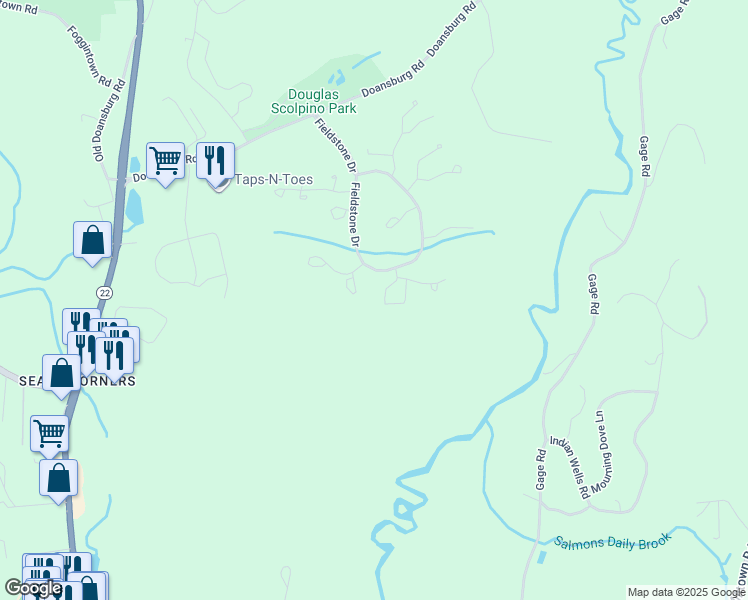 map of restaurants, bars, coffee shops, grocery stores, and more near 305 Kensington Court in Brewster