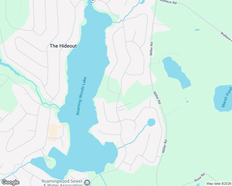 map of restaurants, bars, coffee shops, grocery stores, and more near 1826 Roamingwood Road in Lake Ariel