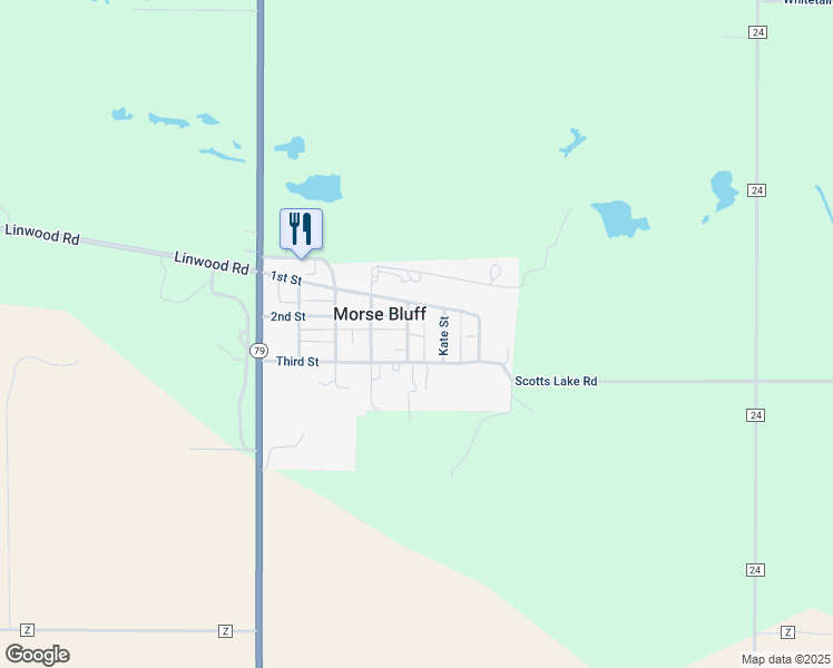 map of restaurants, bars, coffee shops, grocery stores, and more near 220 Short Street in Morse Bluff