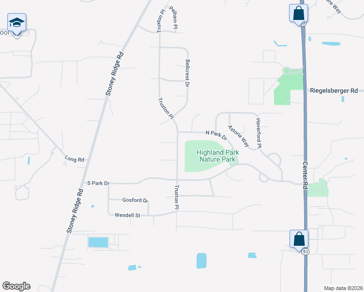 map of restaurants, bars, coffee shops, grocery stores, and more near 4009 Truxton Place in Avon