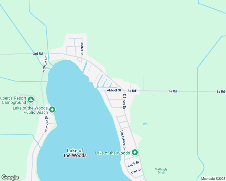 map of restaurants, bars, coffee shops, grocery stores, and more near Abbott Street in Lake of the Woods