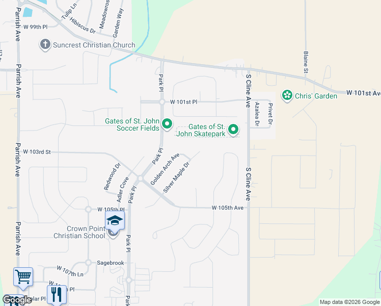 map of restaurants, bars, coffee shops, grocery stores, and more near 10306 Golden Arch Avenue in Saint John