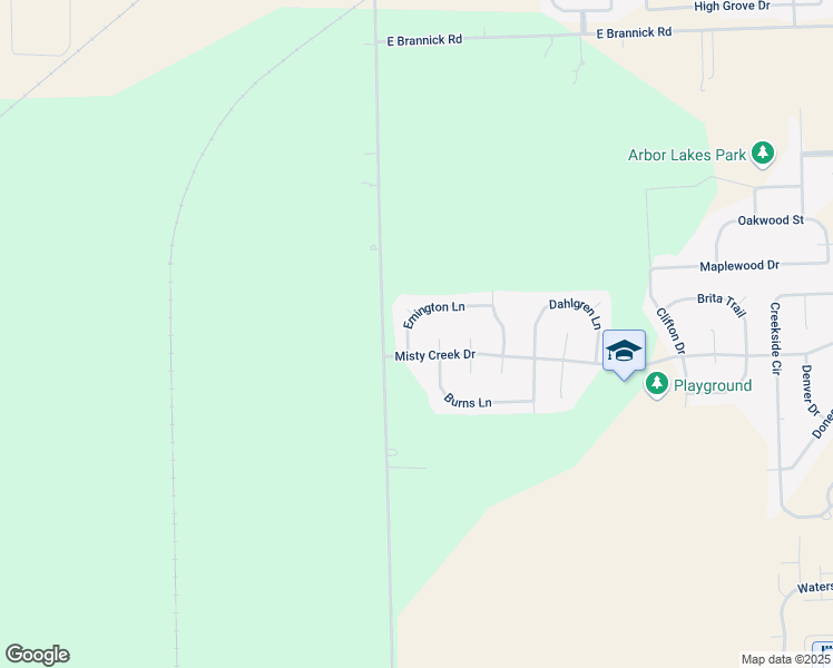 map of restaurants, bars, coffee shops, grocery stores, and more near 1324 Emington Lane in Minooka