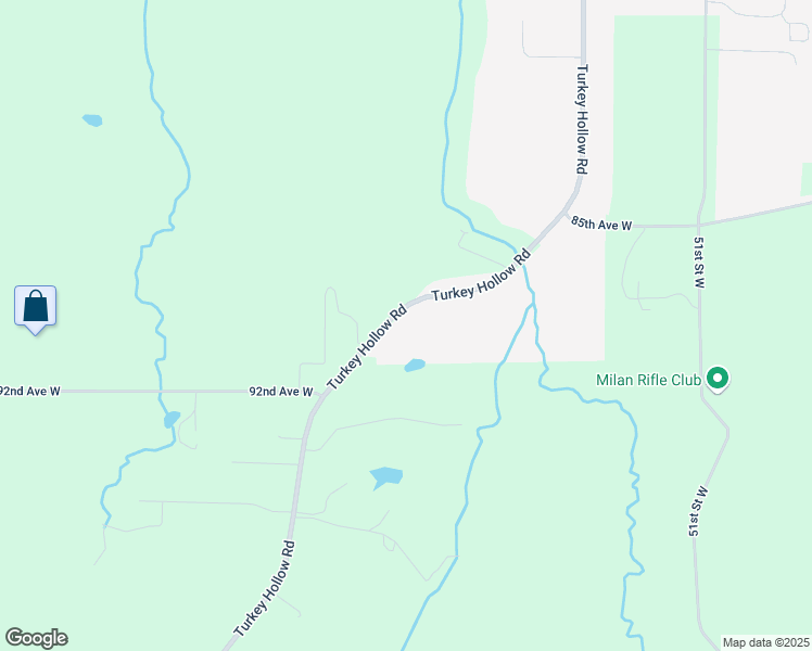 map of restaurants, bars, coffee shops, grocery stores, and more near 8829 Turkey Hollow Road in Milan