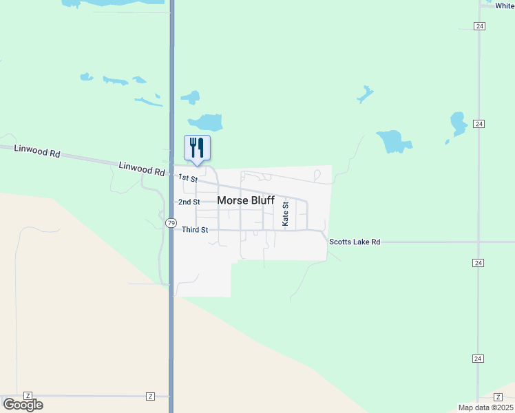 map of restaurants, bars, coffee shops, grocery stores, and more near 220 Short Street in Morse Bluff