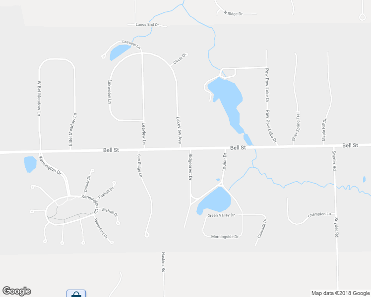 map of restaurants, bars, coffee shops, grocery stores, and more near 1390 Bell Street in Chagrin Falls