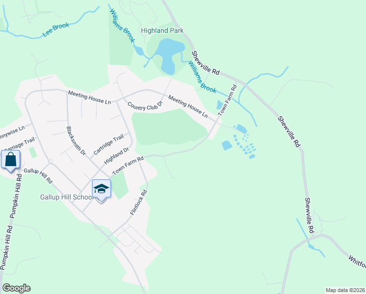 map of restaurants, bars, coffee shops, grocery stores, and more near 61 Town Farm Road in Ledyard