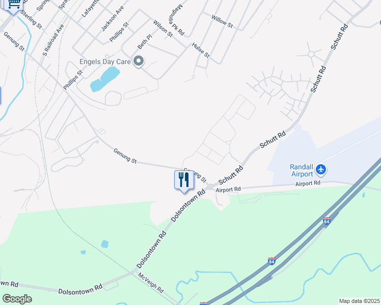 map of restaurants, bars, coffee shops, grocery stores, and more near 1 Meadow View Drive in Middletown