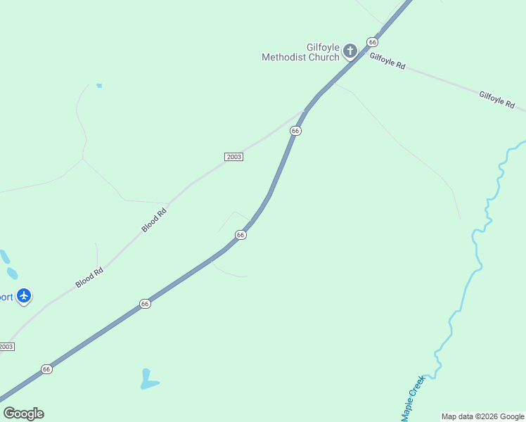 map of restaurants, bars, coffee shops, grocery stores, and more near Highway 66 in Marienville