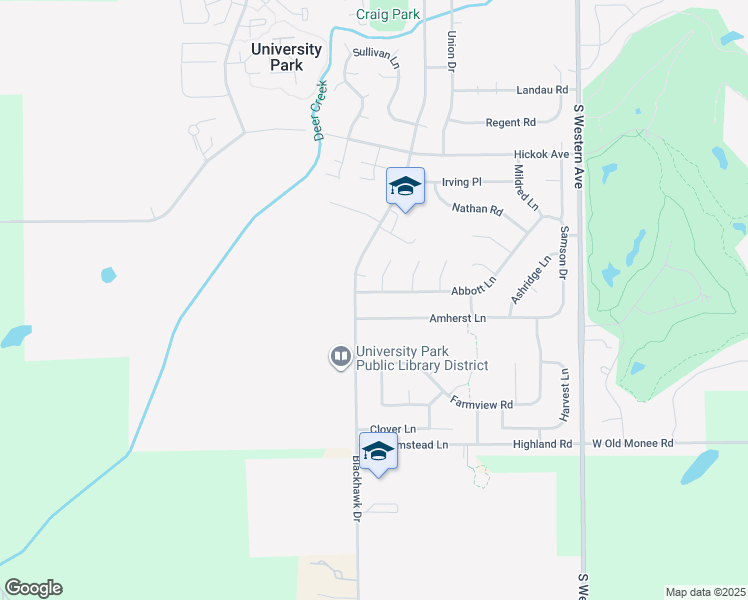 map of restaurants, bars, coffee shops, grocery stores, and more near 1131 Abbott Lane in University Park