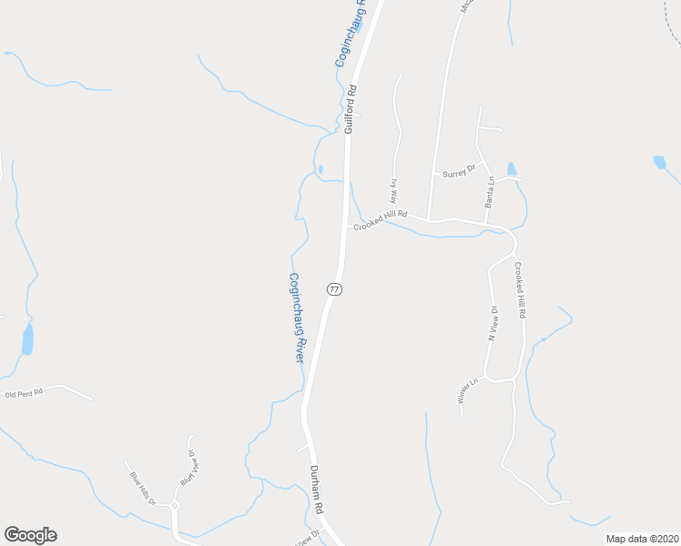 map of restaurants, bars, coffee shops, grocery stores, and more near 6437 Durham Road in Guilford