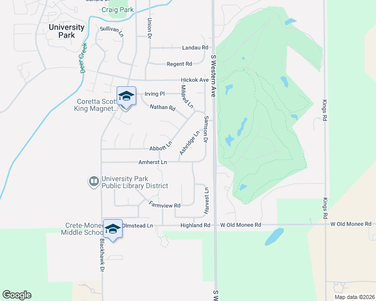 map of restaurants, bars, coffee shops, grocery stores, and more near 1038 Ashridge Lane in University Park