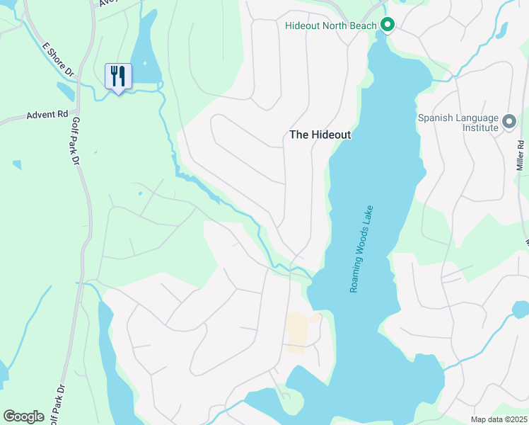 map of restaurants, bars, coffee shops, grocery stores, and more near 1262 Brookfield Road in Wayne County