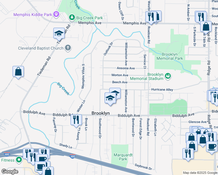 map of restaurants, bars, coffee shops, grocery stores, and more near 9314 Behrwald Avenue in Brooklyn