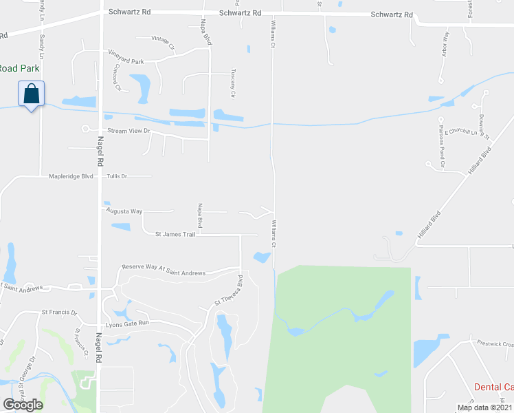 map of restaurants, bars, coffee shops, grocery stores, and more near 3946 Williams Court in Avon