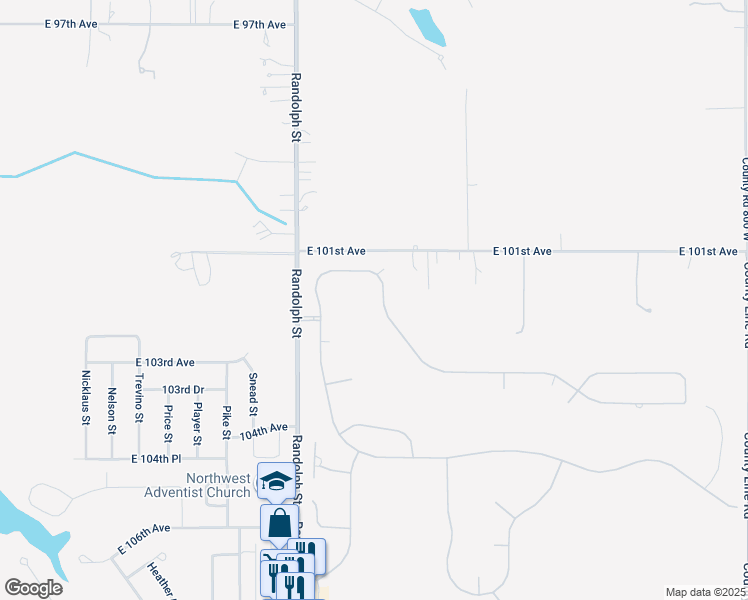 map of restaurants, bars, coffee shops, grocery stores, and more near 8337 Doubletree Dr N in Crown Point