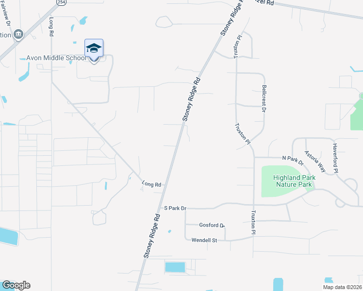 map of restaurants, bars, coffee shops, grocery stores, and more near 3785 Stoney Ridge Road in Avon
