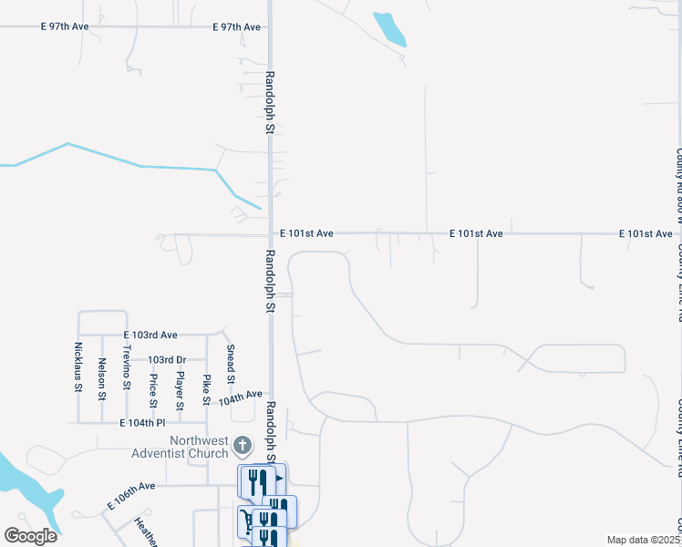 map of restaurants, bars, coffee shops, grocery stores, and more near 8337 Doubletree Drive North in Crown Point