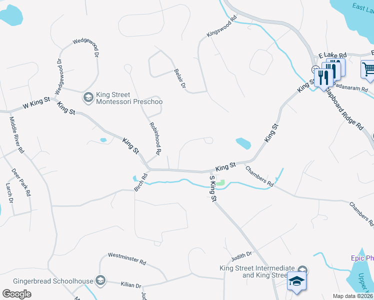 map of restaurants, bars, coffee shops, grocery stores, and more near 7 Delno Drive in Danbury