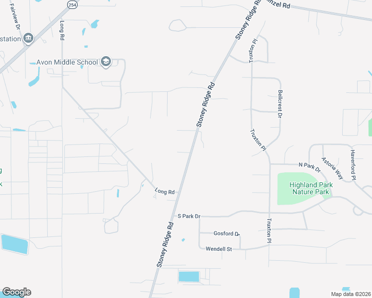 map of restaurants, bars, coffee shops, grocery stores, and more near 3785 Stoney Ridge Road in Avon