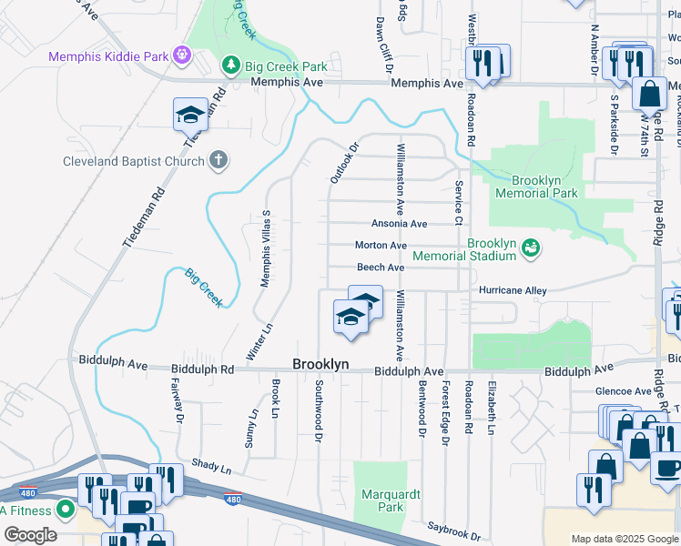 map of restaurants, bars, coffee shops, grocery stores, and more near 9314 Behrwald Avenue in Brooklyn