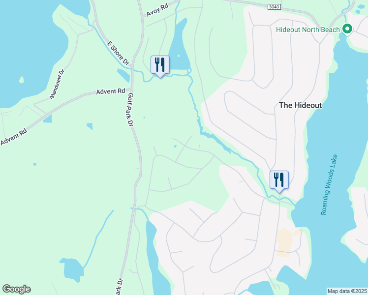 map of restaurants, bars, coffee shops, grocery stores, and more near 939 Westwood Drive in Lake Ariel