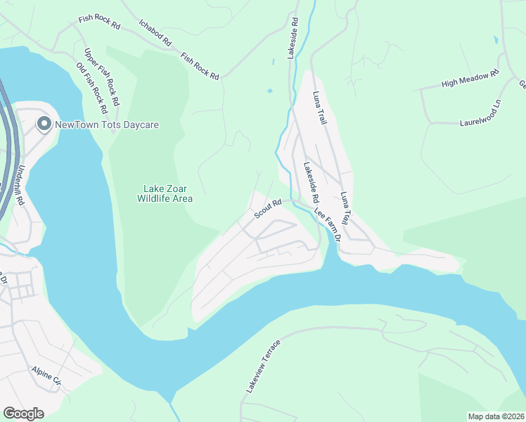 map of restaurants, bars, coffee shops, grocery stores, and more near 63 Scout Road in Southbury