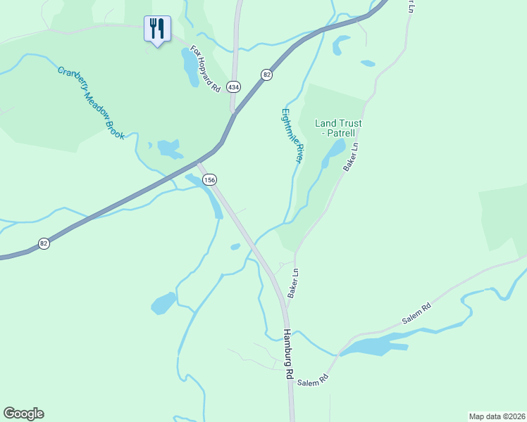 map of restaurants, bars, coffee shops, grocery stores, and more near 4 Hamburg Road in East Haddam